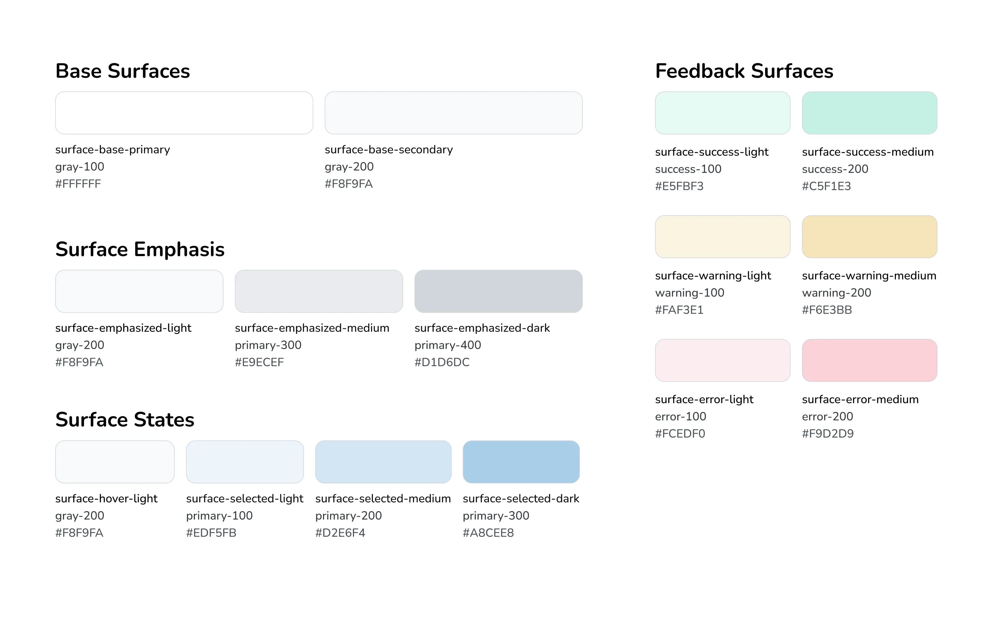 ePP design system surface color tokens