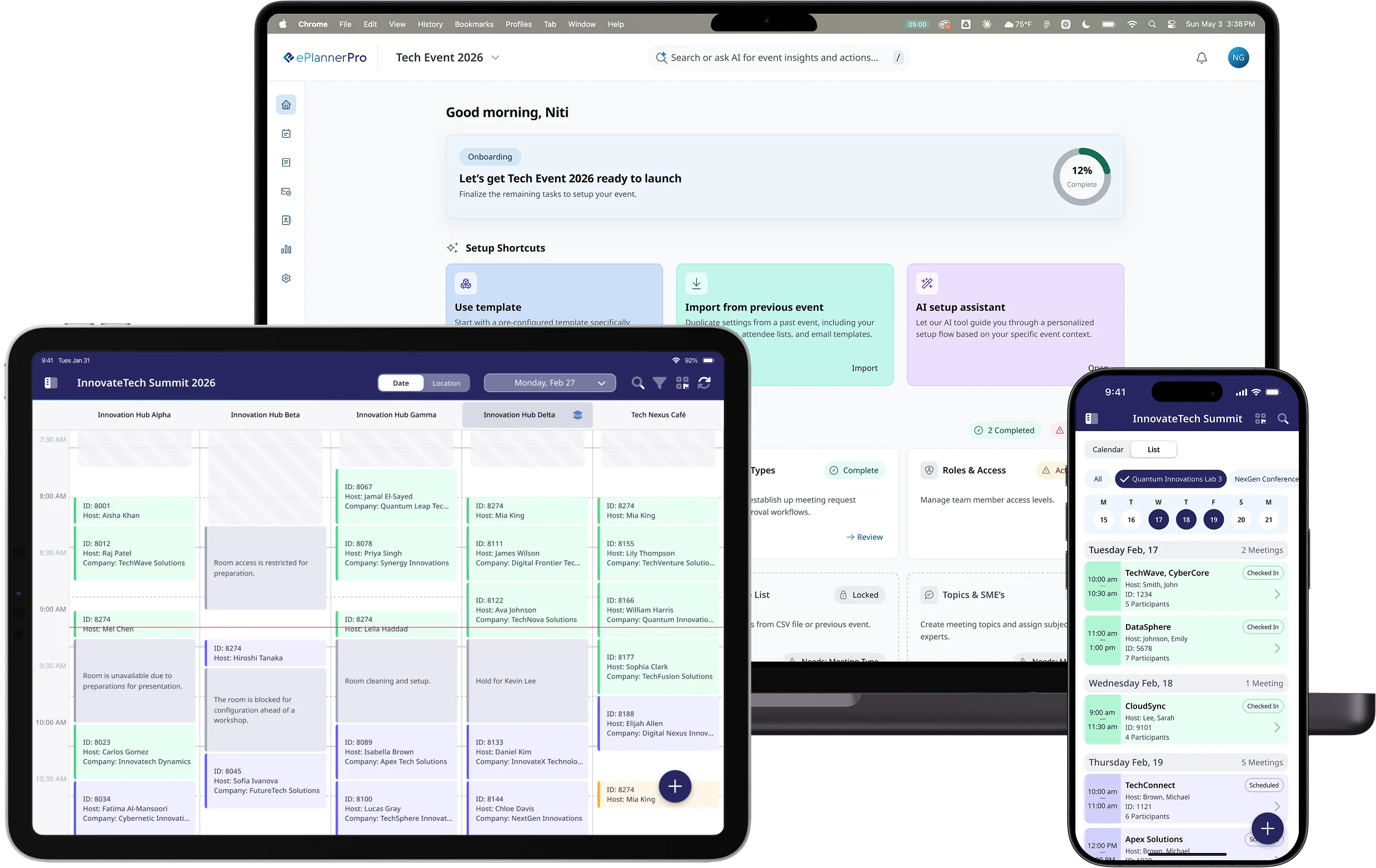 ePlannerPro across web, tablet, and mobile