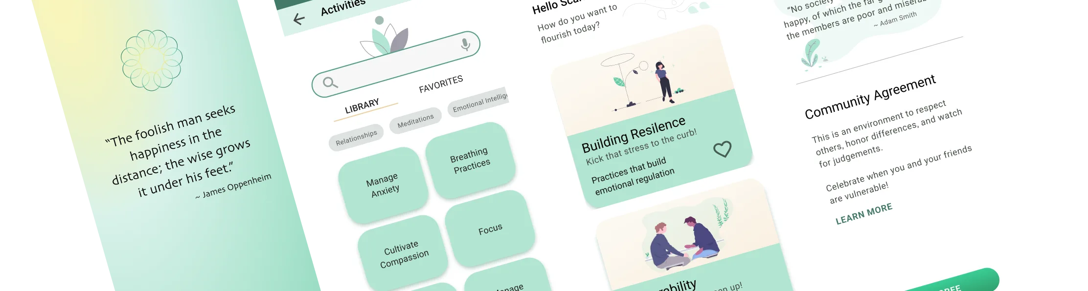 Springboard design project screens
